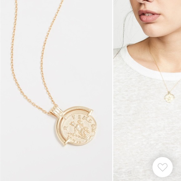 SHASHI Armor Gold Vermeil Coin Pendant Necklace - Picture 1 of 10